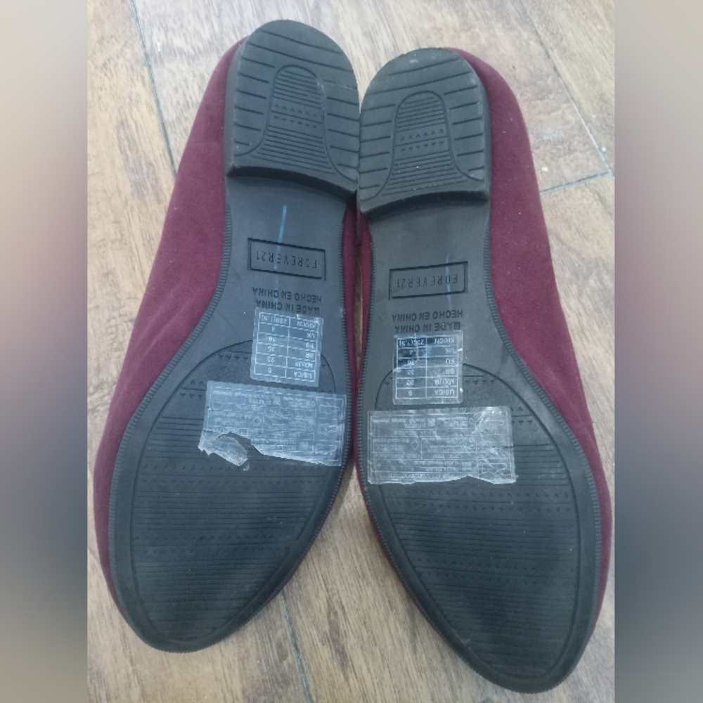 F21 mauve ballet flat loafers worn once - Picture 2 of 2